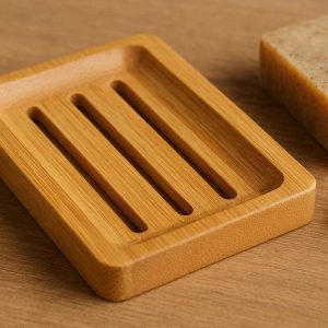 5 Wood Soap Dish Natural Bamboo Wooden Saver Tray Holder Handcrafted Slotted Drainage Box For Handmade Soap Sponge Bath